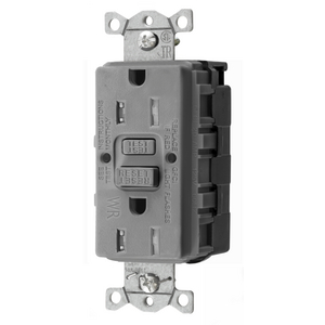 2) HUBBELL WIRING DEVICE-KELLEMS GFCI Receptacle, 20A, 125VAC, 5