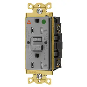 Image of GFST83GYIG Power Protection Products, GFCI Receptacles, Self Test, IG, Tamper and Weather Resistant, Hospital Grade, 20A 125V, 2- Pole3-Wire Grounding, 5-20R