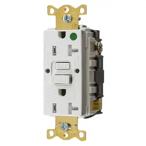 Image of GFST83WTR Power Protection Products, GFCI Receptacles, Self Test, Tamper and Weather Resistant, Hospital Grade, 20A 125V, 2-Pole 3- Wire Grounding, 5-20R, White