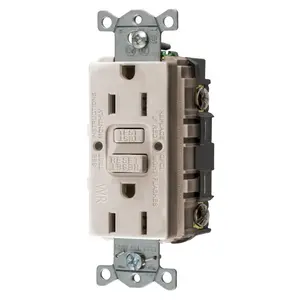 Image of GFWRST15LA Replaced By GFRWR15LA - Heavy Duty Commercial Weather Resistant AUTOGUARD® Self-Test GFCI Receptacle, 15A, Light Almond