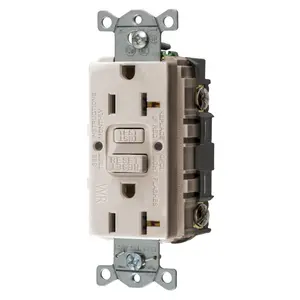 Image of GFWRST20LA Replaced By GFRWR20LA - Heavy Duty Commercial Weather Resistant AUTOGUARD® Self-Test GFCI Receptacle, 20A, Light Almond