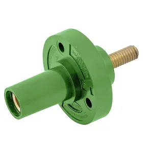 Image of HBL15FRSGN Single Pole Products, Female Receptacle, Threaded Stud Termination, 150 Amp Series, Green