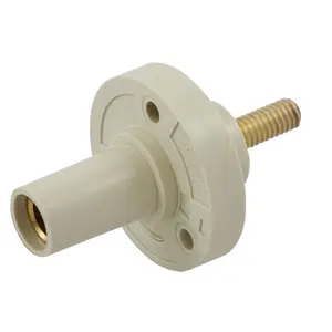 Image of HBL15FRSW Single Pole Products, Female Receptacle, Threaded Stud Termination, 150 Amp Series, White