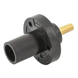 Image of HBL15MRSBK Single Pole Products, Male Inlet, Threaded Stud Termination, 150 Amp Series, Black