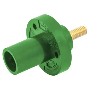 Image of HBL15MRSGN Single Pole Products, Male Inlet, Threaded Stud Termination, 150 Amp Series, Green