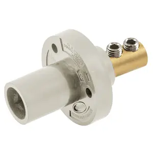 Image of HBL15MRW Single Pole Products, Male Inlet, Double Set Screw Termination, 150 Amp Series, White