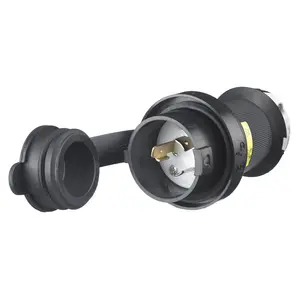 Image of HBL2311SW Locking Devices, Twist-Lock®, Watertight Safety Shroud, Male Plug, 2-Pole 3-Wire Grounding, L5-20P, Screw