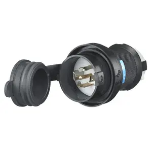 Image of HBL2511SW Locking Devices, Twist-Lock®, Watertight Safety Shroud, Male Plug, 20A 3-Phase Wye 120/208V AC, L21-20P