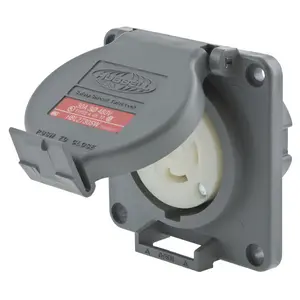 Image of HBL2730SW Dispositivos de bloqueo, Twist-Lock®, Cubierta de seguridad hermética, Receptáculo, 30A trifásico Delta 480V CA, 3 polos 4 hilos conexión a tierra