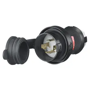 Image of HBL2731SW Locking Devices, Twist-Lock®, Watertight Safety Shroud, Male Plug, 30A 3-Phase Delta 480V AC, L16-30P