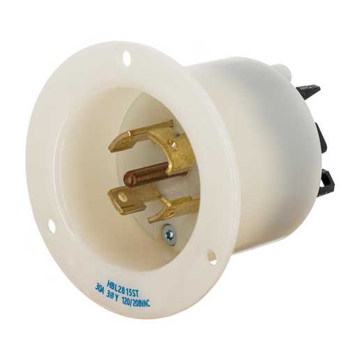 EdgeConnect™ Twist-Lock® Flanged Inlet With Spring Termination, 30A ...