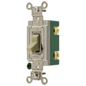 Image of HBL3032I Extra Heavy Duty Industrial Grade, Toggle Switches, General Purpose AC, Double Pole, 30A 120/277V AC, Back and Side Wired Toggle