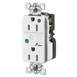 Image of HBL8262WSA Surge Protective Devices, SPIKESHIELD Hospital Grade Surge Suppression Receptacle, Duplex, 15A 125V, 5-15R, White