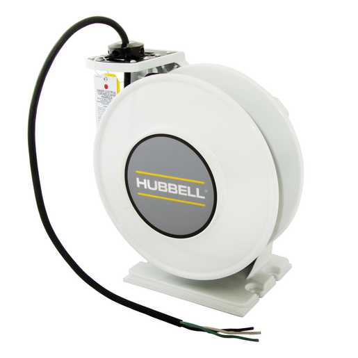 Hubbell - Gleason Reel ACA14325-SR15 Hubbell ACA14325-SR15 Industrial Duty  Cord Reel with Single Outlet - 14/3c x 25', 15A, Aluminum
