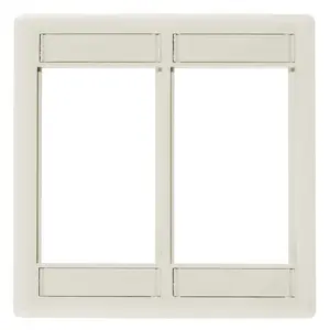 Image of IMF2OW iSTATION, Front Loading Module Frame, 2-Gang, Light Almond/Office White