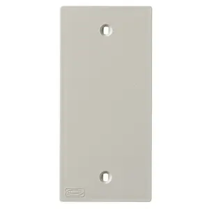 Image of KP14 Device Plates and Accessories, Faceplate, KP Series, 1-Gang, Blank Opening, Office White