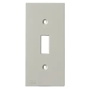 Image of KP1 Device Plates and Accessories, Faceplate, KP Series, 1-Gang, Toggle Opening, Office White