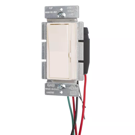 Image of LCD0108DLA Lighting Controls Residential / Light Commercial Rocker Dimmer Switch, 0-10V LED - Single Pole, Three Way, 10A 120VAC, 5A 277VAC, Light Almond