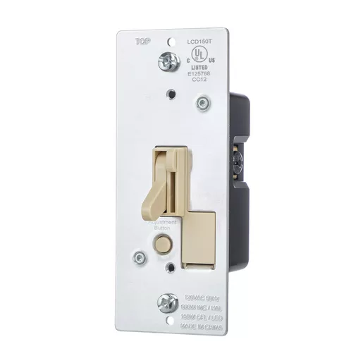 Image of LCD150TI Lighting Controls Residential Toggle Dimmer Switch, 150W LED/CFL, 600W Incandescent 1.5A - Single Pole, Three Way, 120VAC, Ivory