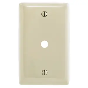 Image of NPJ11AL Wallplates, Nylon, Mid-Sized, 1- Gang, .406" Opening, Box Mounted, Almond