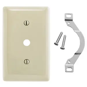 Image of NP12AL Wallplates, Nylon, 1-Gang, 1) .406" Opening, Almond