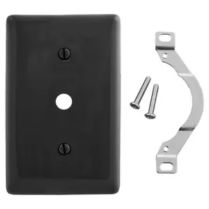 Image of NP12BK Wallplates, Nylon, 1-Gang, 1) .406" Opening, Black