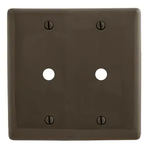 Image of NP21 Wallplates, Nylon, 2-Gang, 2) .406" Opening, Brown