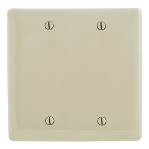 Image of NP23AL Wallplates and Box Covers, Wallplate, Nylon, 2-Gang, 2) Blank, Box Mount, Almond