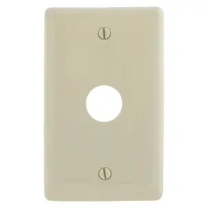 Image of NP737AL Wallplates, Nylon, 1-Gang, .625" Opening, Box Mounted, Ivory