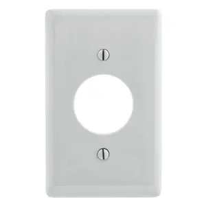 Image of NPJ7OW Wallplates, Nylon, Mid-Sized, 1-Gang, 1) 1.40" Opening, Office White