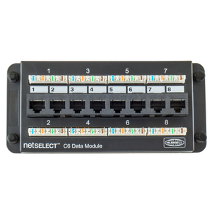 Net Select, Module, Cat6, 8-Port Data | NSODM8C6 | Wiring Device - Kellems