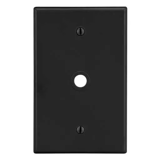 Image of P11BK Wallplate, 1-Gang, .406" Opening, Box Mount, Black