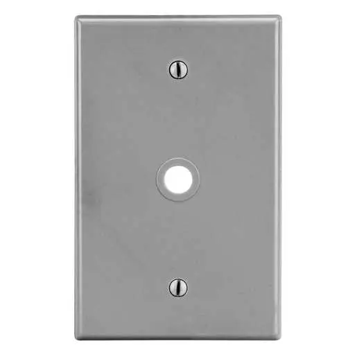 Image of P11GY Wallplate, 1-Gang, .406" Opening, Box Mount, Gray