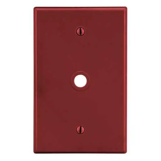 Image of P11R Wallplate, 1-Gang, .406" Opening, Box Mount, Red