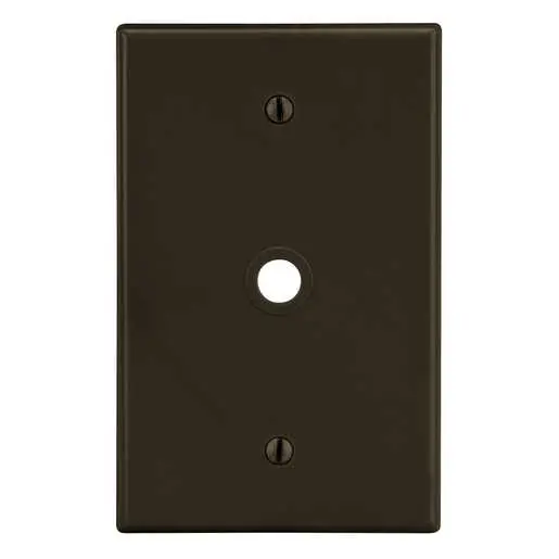 Image of PJ11 Wallplate, Mid-Size 1-Gang, .406" Opening, Box Mount, Brown