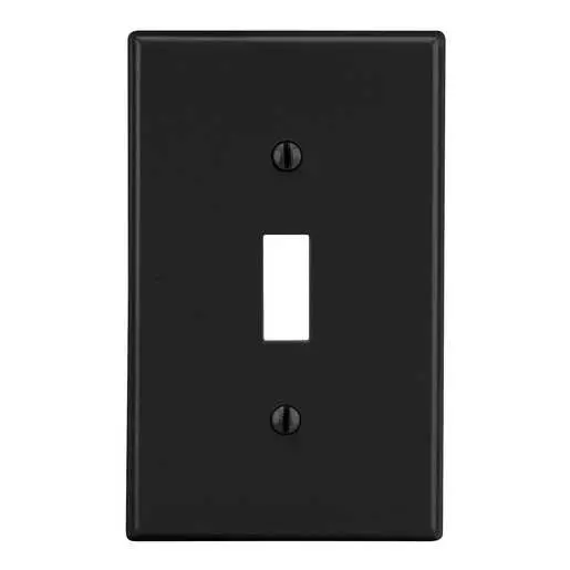 Image of PJ1BK Wallplate, Mid-Size 1-Gang, Toggle, Black