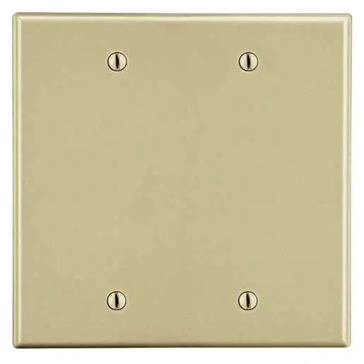 Image of PJ23I Wallplate, Mid-Size 2-Gang, 2 Box Mount Blank, Ivory