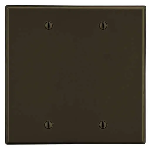 Image of P23 Wallplate, 2-Gang, 2 Box Mount Blank, Brown