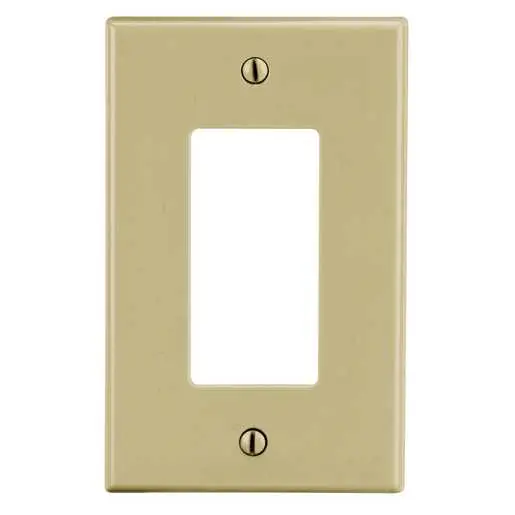 Image of P26I Wallplate, 1-Gang, 1) Decorator, Ivory