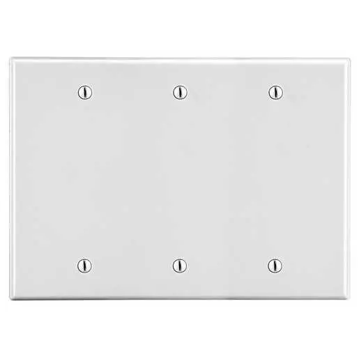 Image of P33W Wallplate, 3-Gang, 3 Box Mount Blank, White