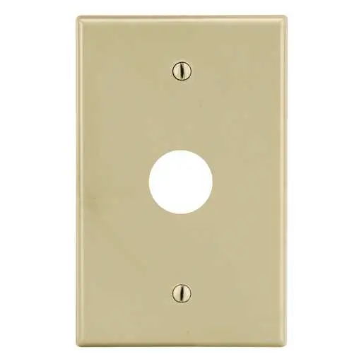 Image of P737I Wallplate, 1-Gang, .625" Opening Box Mount, Ivory