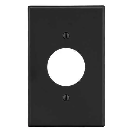 Image of PJ7BK Wallplate, Mid-Size 1-Gang, 1.40" Opening, Black