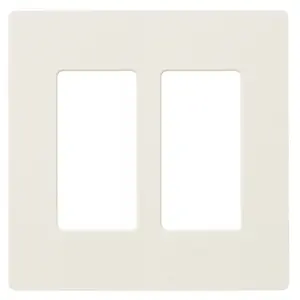 Image of RCW2LA Wallplates and Boxes, Non-Metallic, 2- Gang, 2) Decorator Opening, Snap-On, Light Almond