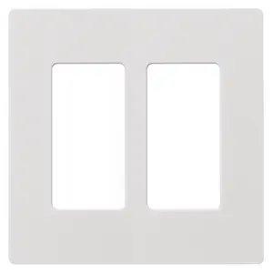 Image of RCW2W Wallplates and Boxes, Non-Metallic, 2- Gang, 2) Decorator Opening, Snap-On, White