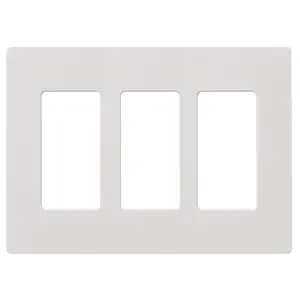 Image of RCW3W Wallplates and Boxes, Non-Metallic, 3- Gang, 3) Decorator Opening, Snap-On, White