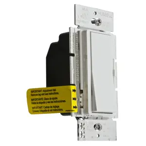 Image of RDVCL153PW Switches and Lighting Controls, Dimmer, Rotary, Single Pole and Three Way, CFL and LED Loads, White