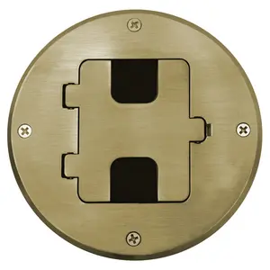 Image of RF509BR TradeSelect, Floor Box with Tile Flange and Door, Brass