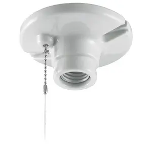 Image of RL8812 Lamp Holders and Sockets, Medium Base, Pull Chain, 600W 250V, 2 Terminals, Plastic