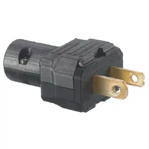 Image of RP101BK Straight Blade Devices, Residential Grade, Male Plug, 15A 125V, 2-Pole 2-Wire Non-Grounding, 1-15P, Polarized