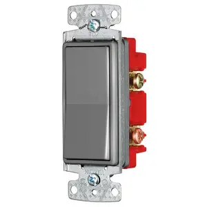 Image of RSD415GY TradeSelect, Decorator Switch, Residential Grade, Rocker Switch, General Purpose AC, Four Way, 15A 120/277V AC, Push Back